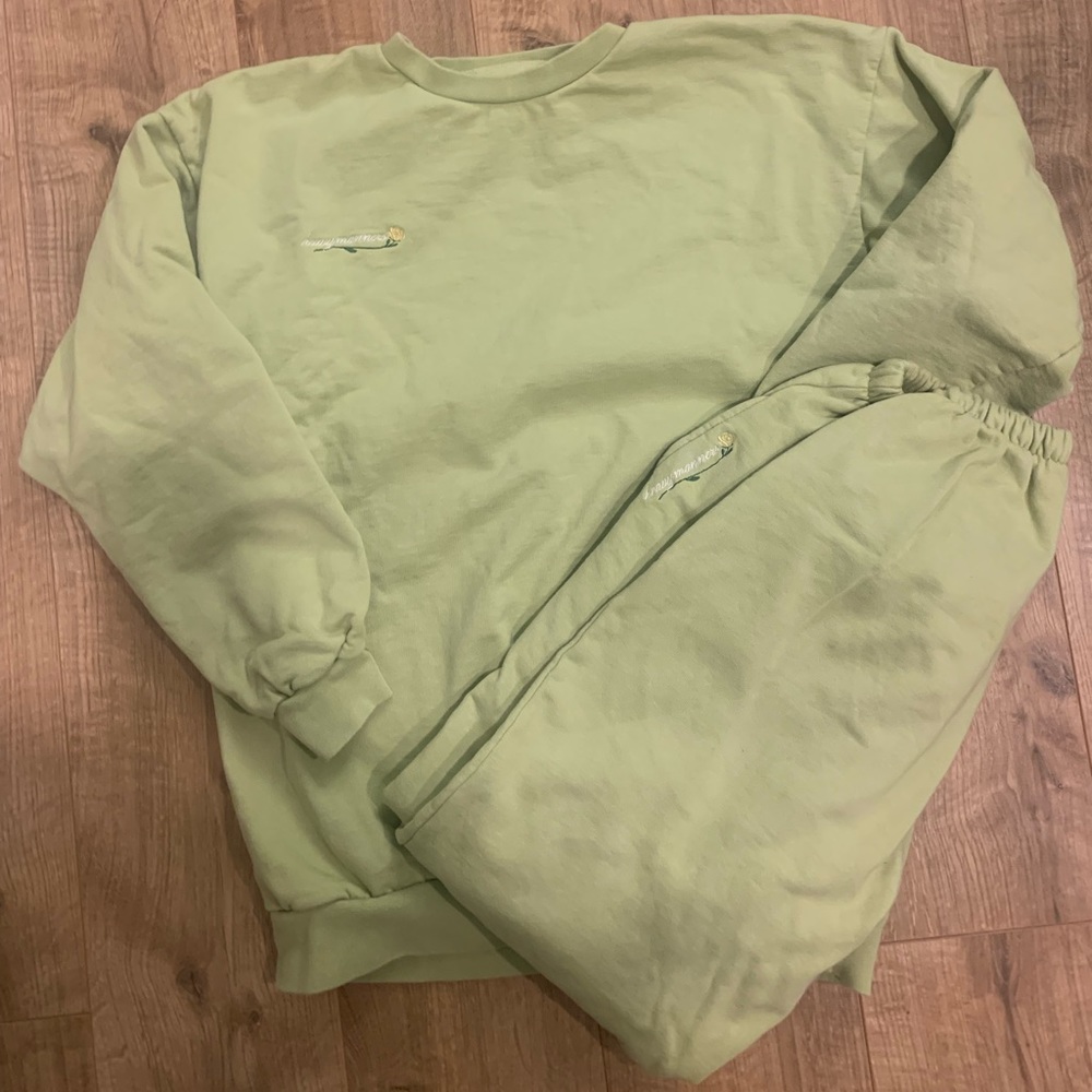 Heavy Manners Light Green Sweatsuit